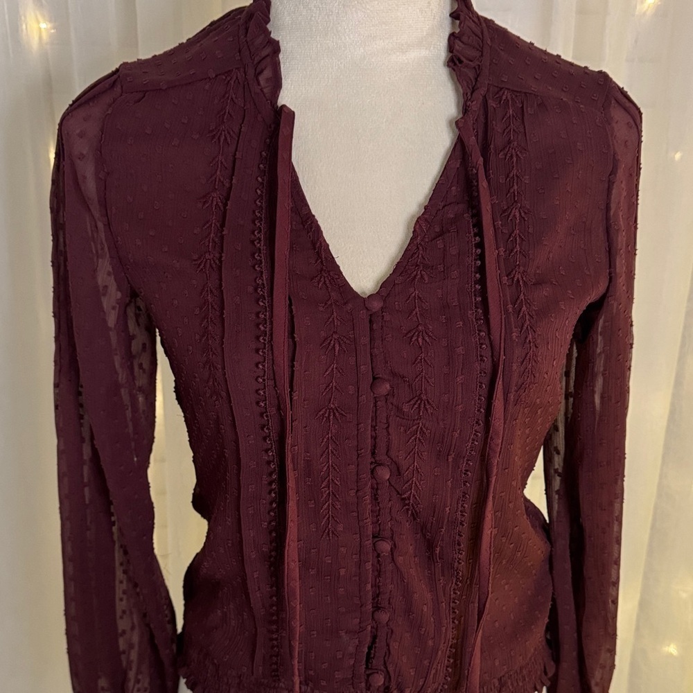 Abercrombie & Fitch Deep Burgundy Blouse